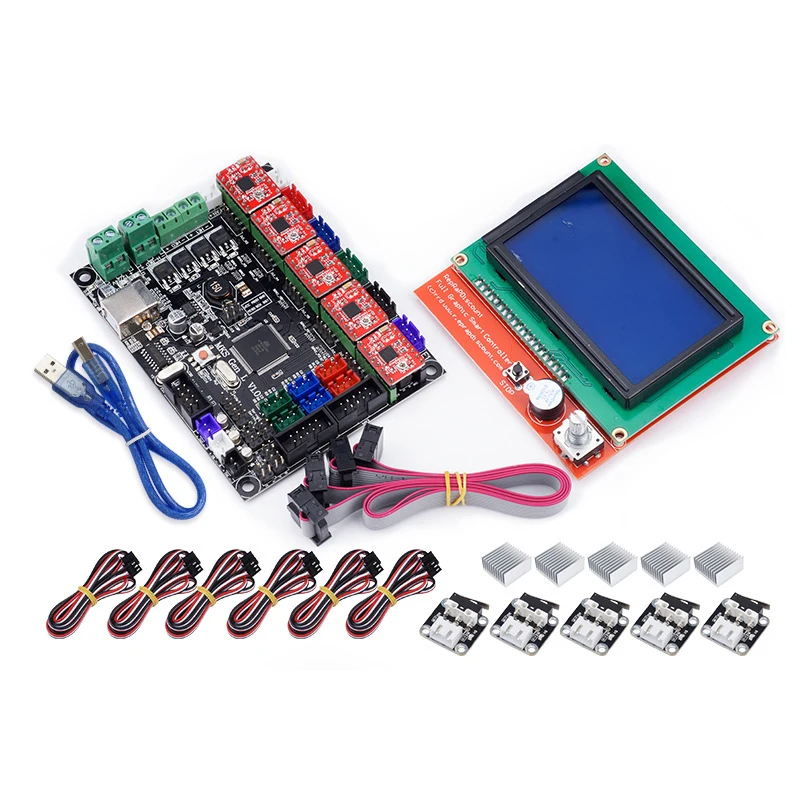 MKS Gen L v1.0 интегрированная материнская плата подходит для Ramps1.4/Mega2560 R3 + 12864 LCD 5 шт.