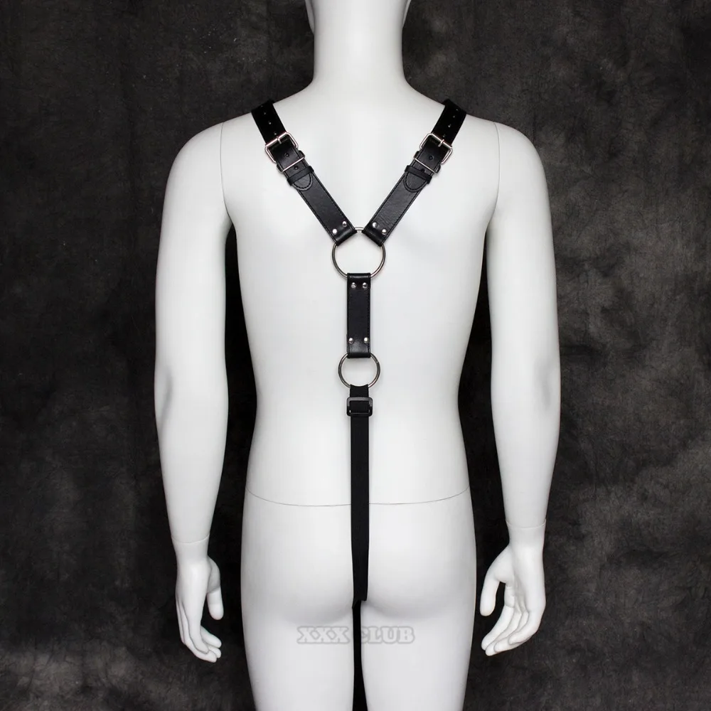 Тьерри фетиш из искусственной кожи с ремешками на кольцо для пениса приручить slave