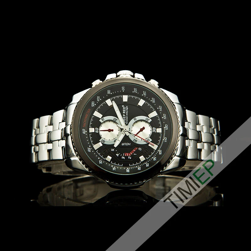 Новые Классические тяжелые мужские кварцевые наручные часы из нержавеющей стали