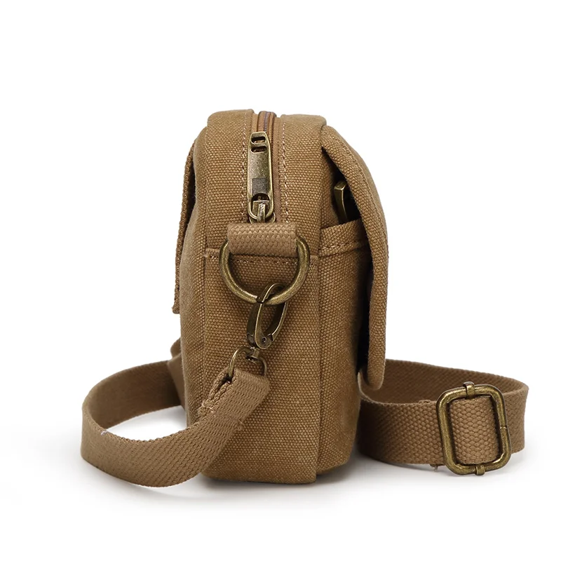 Peterbolo Mini Leisure Bag Vintage Canvas Men Shoulder Simple Travel Messenger Phone | Багаж и сумки