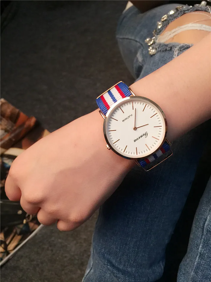classic brand relogio feminino Ladies casual Quartz Bear watch men women Nylon strap Dress watches Relojes hombre | Наручные часы