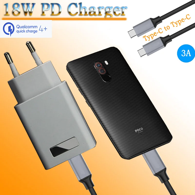 18 Вт QC 4 0 USB C Тип PD Зарядное устройство Quick Charge Быстрая зарядка кабель быстрая для