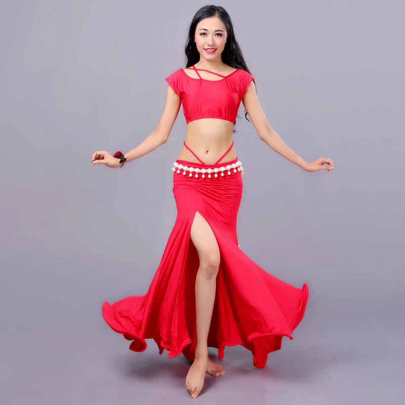 

Sexy Eastern Oriental Belly Dance Costume Crop Tops Shirt Skirt for Women Belly Dancing Clothes Bellydance Clothing Indian Wear