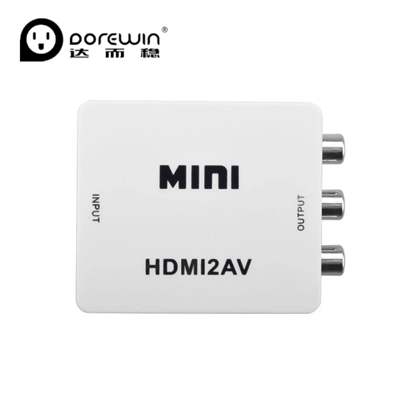 Dorewin HDMI К AV RCA конвертер к av адаптер Android ТВ Smart Box ноутбука Chromecast для 1080 P 720 480 NTSC/PAL