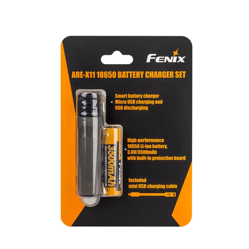 Новинка 2018 зарядное устройство Fenix USB зарядка аккумулятор 18650 литий ионный