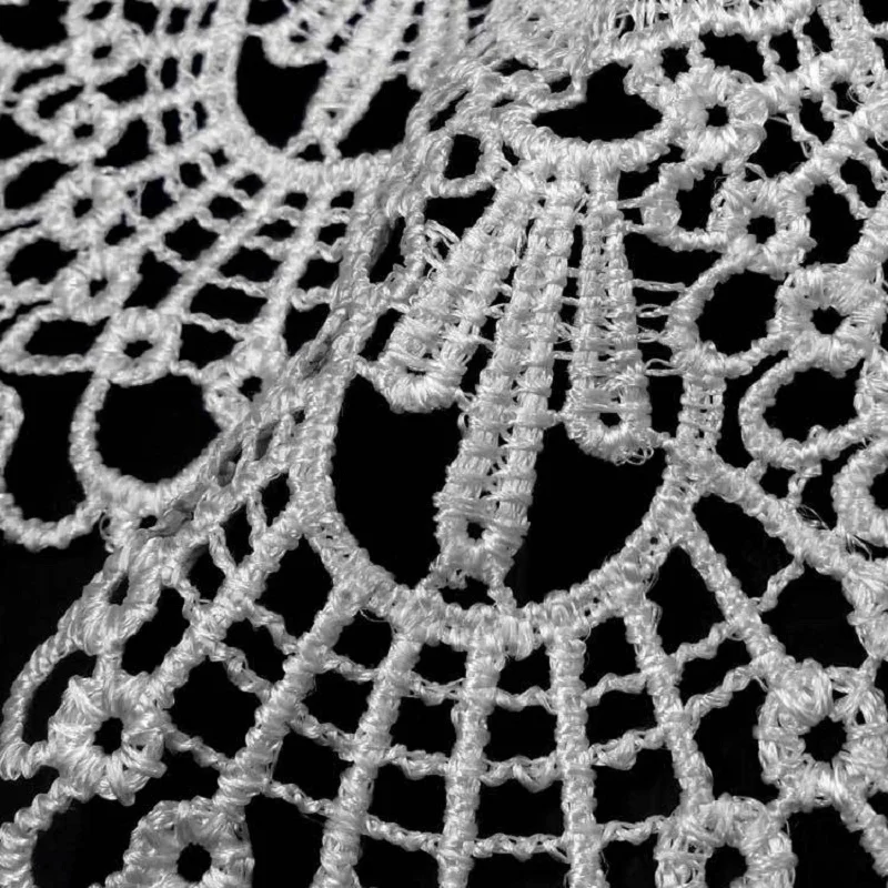 1 PCS 100% Polyester Off White Floral Lace Collar Fabric Trim DIY Embroidery Neckline Applique Sewing Craft | Дом и сад