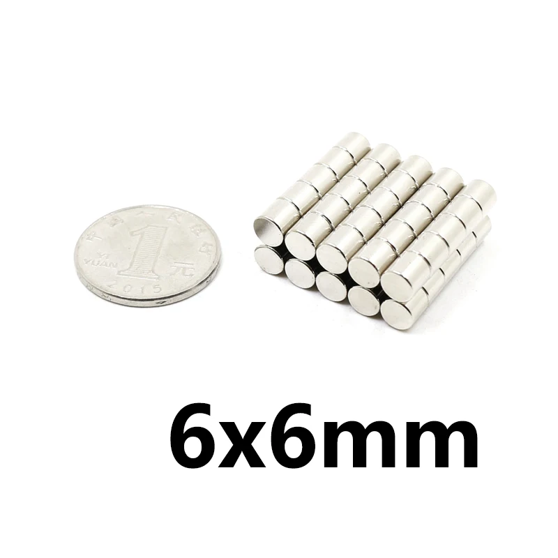 High quality 20pcs 6 x N35 Strong Neodymium Magnets 6*6mm Magnetic 6x6 Permanent powerful Disc magnet | Обустройство дома