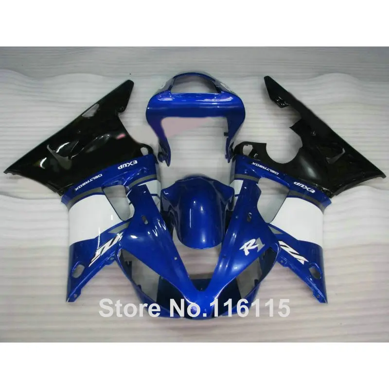 Комплект пластиковых обтекателей для YAMAHA YZF R1 2000 2001 синий черный белый Обтекатели