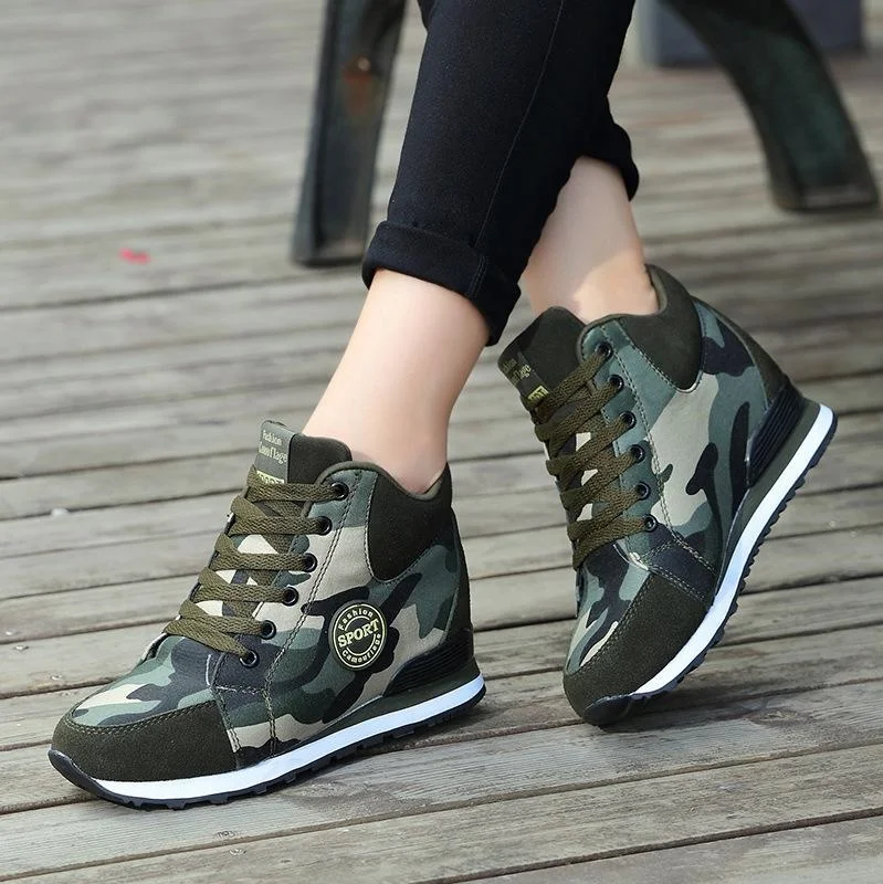 Female Casual Shoes Autumn Winter New Brand Fashion High-top Camouflage Women Basket Femme Tenis Feminino big size 34-42 | Обувь