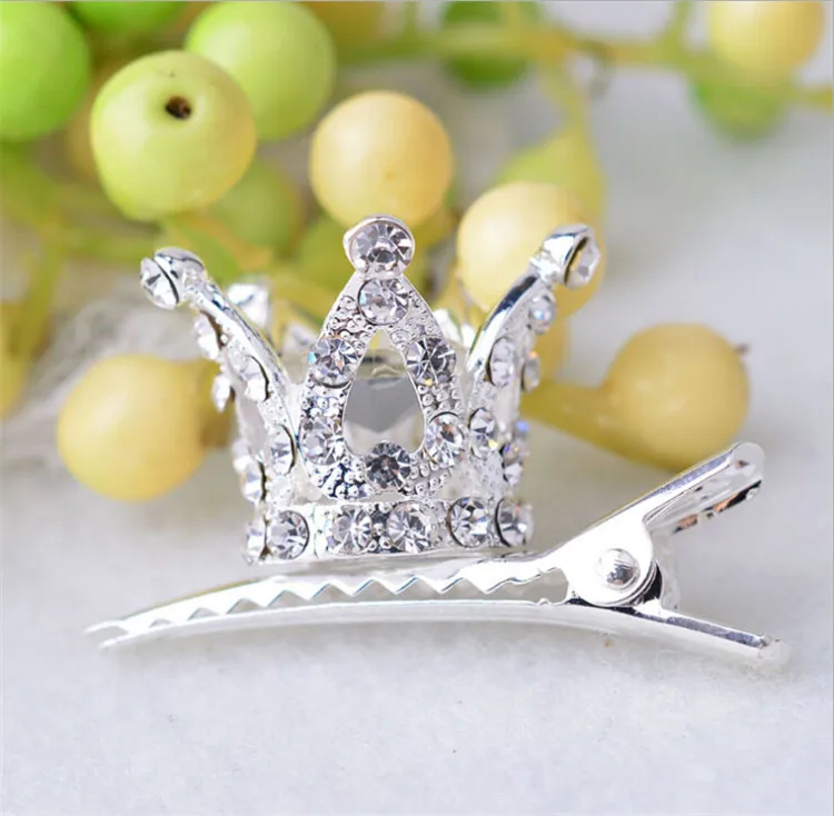 hair clips Мода Принцесса Корона Стразы для девочек детские заколки для волос заколка аксессуары для детей головной убор заколка для волос шпилька тиара - Цвет: hair clips