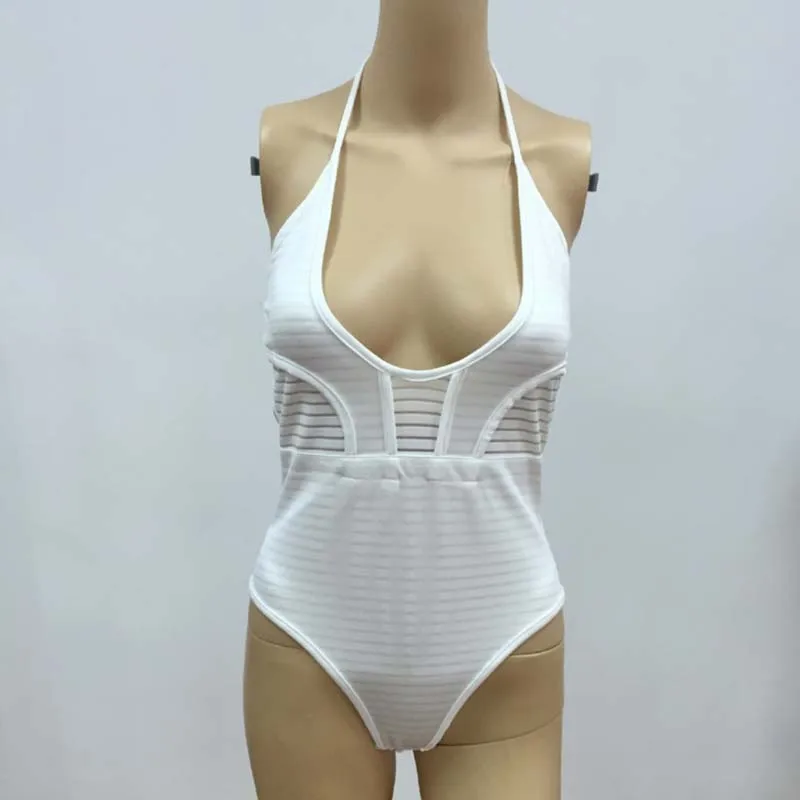 1 шт. женский купальник бикини сплошной цвет для пляжного отдыха купания