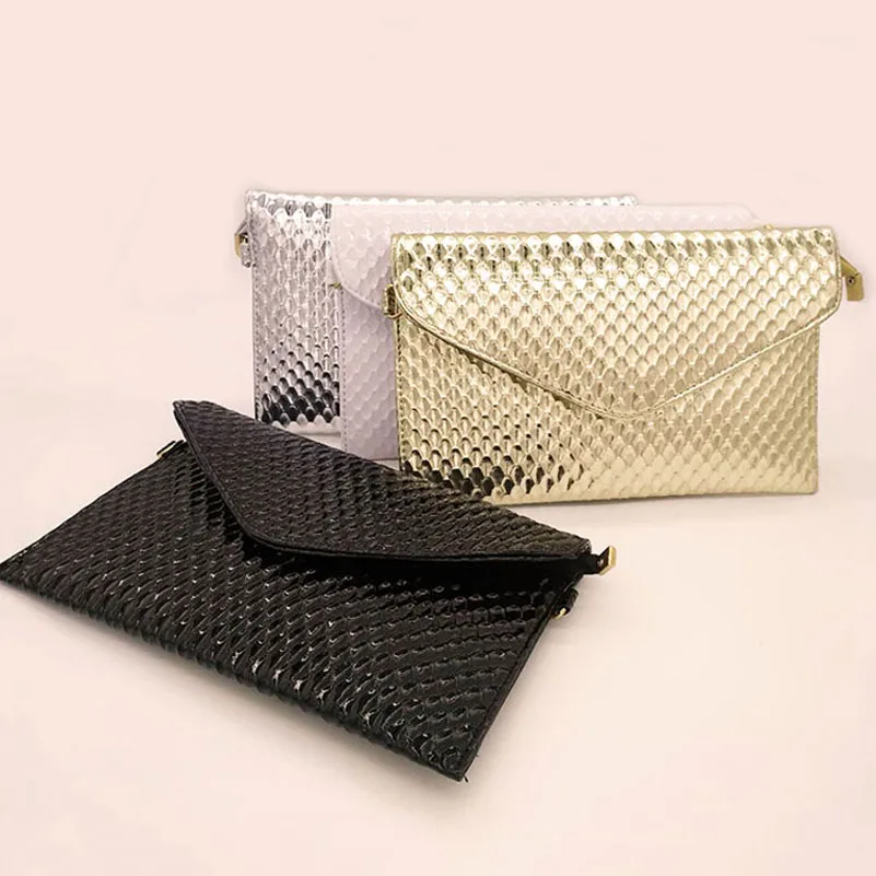 Клатч-конверт из искусственной кожи для женщин Дамская вечерняя сумочка простой