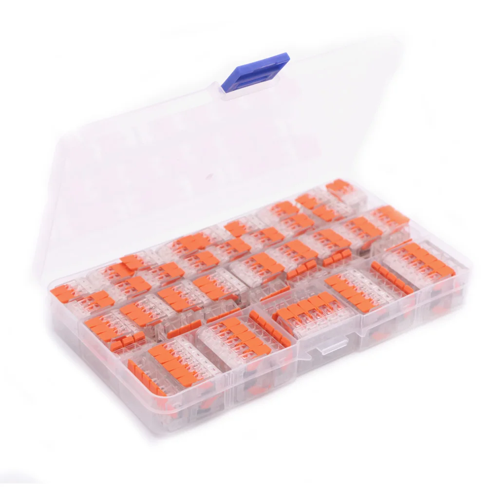 

75pcs Fast hard wire and soft wire connection terminal stitch connector wire 2 3 5 pole cable clip
