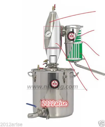 25л спиртовой нержавеющий дистиллятор для домашнего пивоварения Moonshine Still бойлер