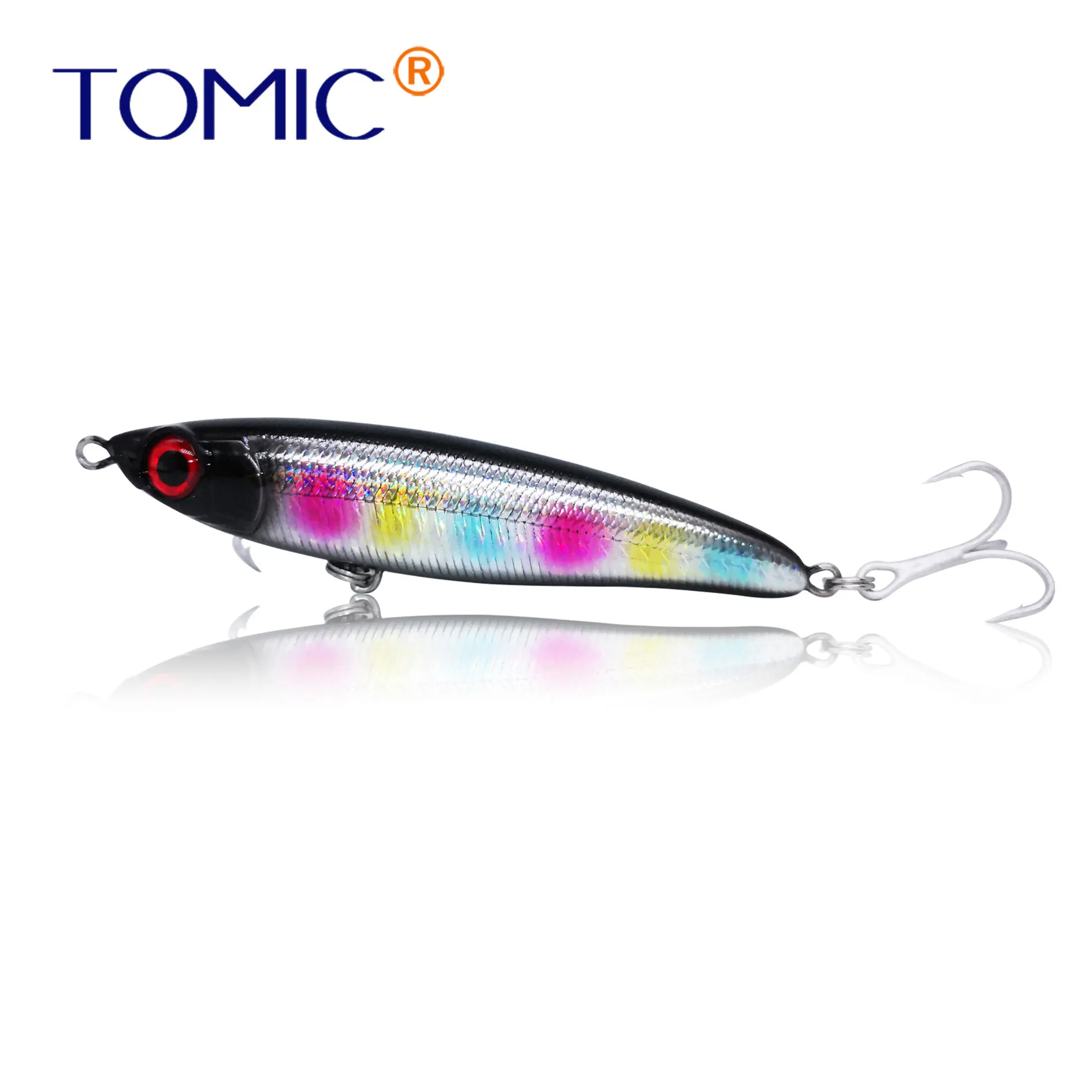 Holo black rainbow Томическая 110 мм плавающая Тонущая приманка, большая игра, глубокая морская Троллинг, жесткая приманка, лодка, рыболовные приманки - Цвет: Holo black rainbow