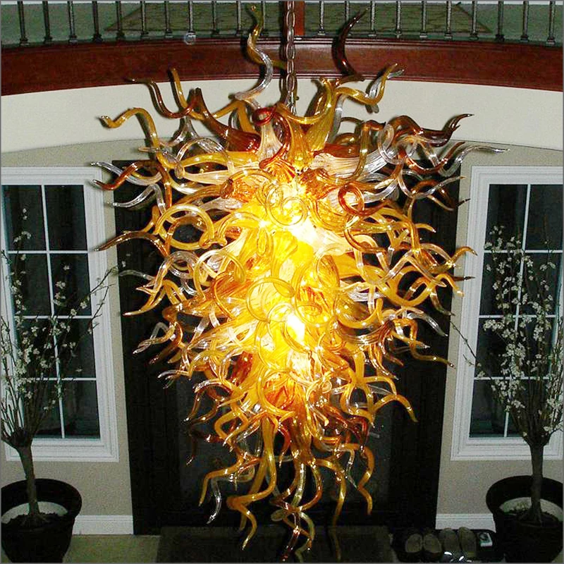 

Art Deco Hand Blown Murano Glass Chandelier Light Modern LED Glass Shade Home Hotel Decor Energy Saving Chandelier