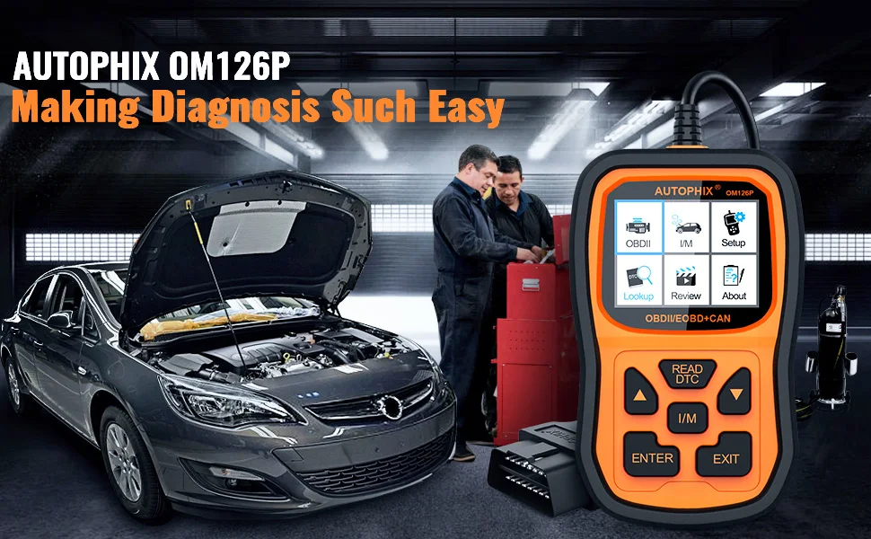 Autophix Om126P OBD2 сканер полный OBD 2 диагностический инструмент анализатор двигателя для EOBD JOBD OBD II Автомобильный сканер бесплатное обновление