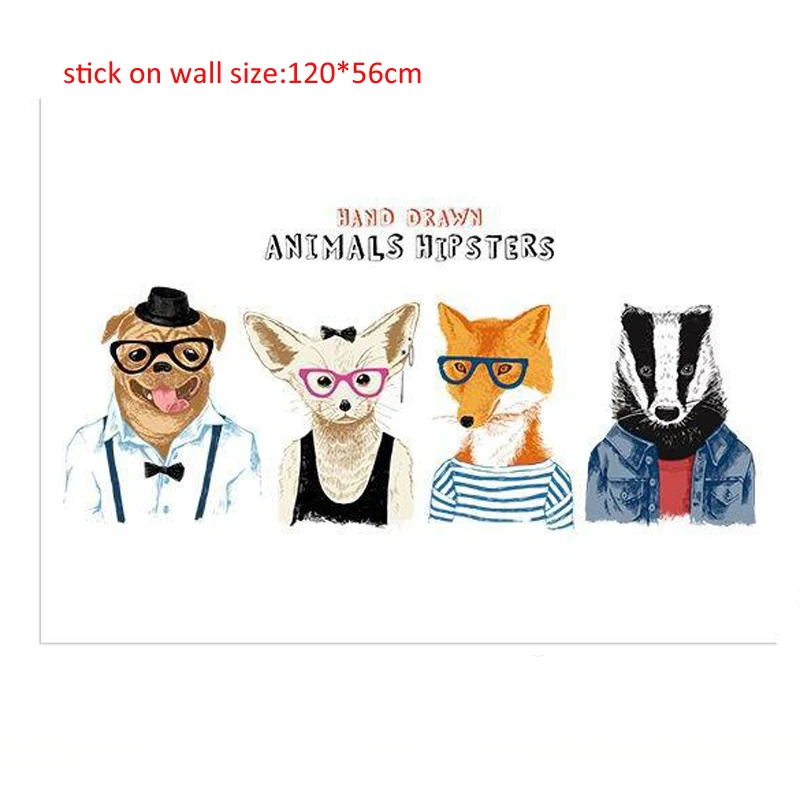 3D животных трусов-боксеров Стикеры для домашнего декора съемные детской спальни