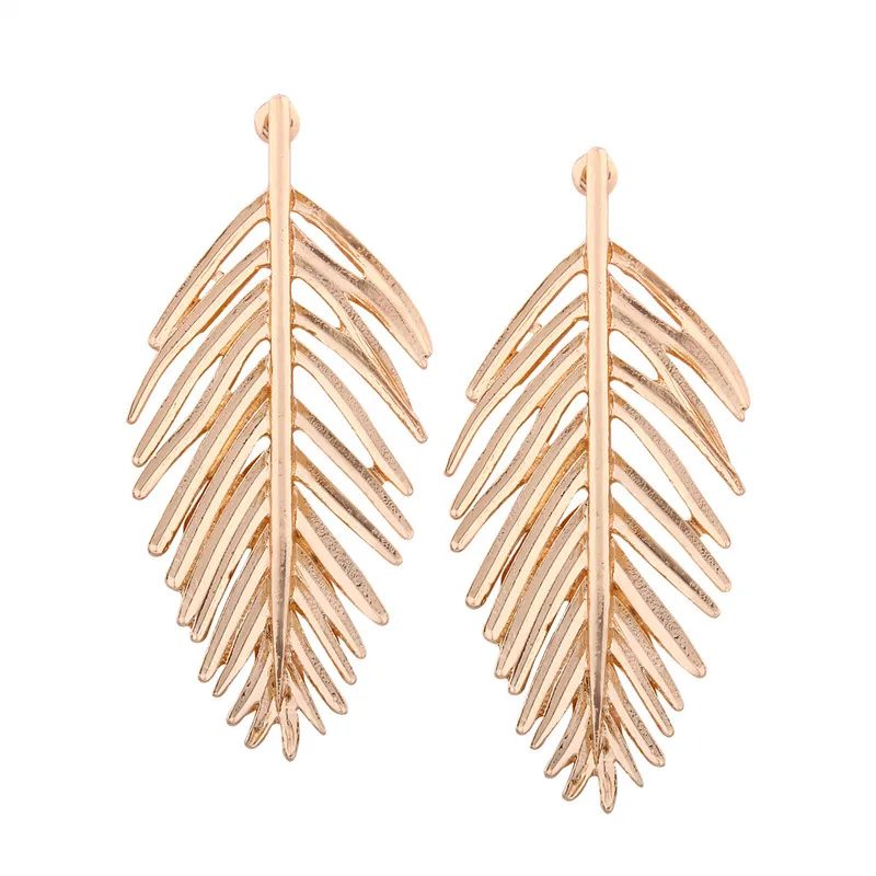 Модные Винтажные Ювелирные украшения изысканные серьги в виде листьев