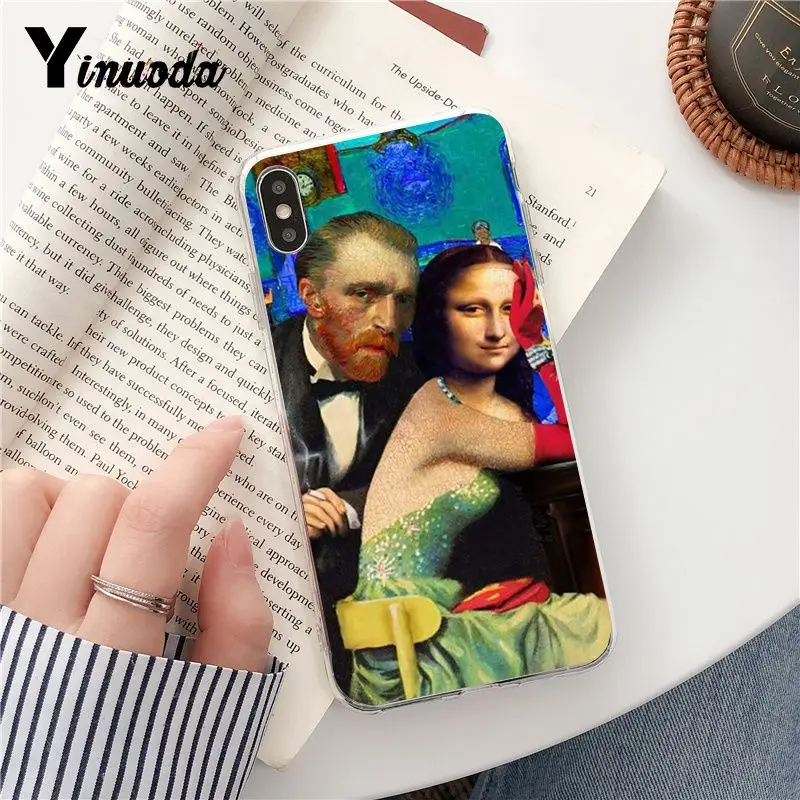 Чехол Yinuoda Van Gogh Mona Lisa прозрачный мягкий чехол для телефона iPhone 8 7 6 6S Plus 5 5S SE XR X XS MAX |