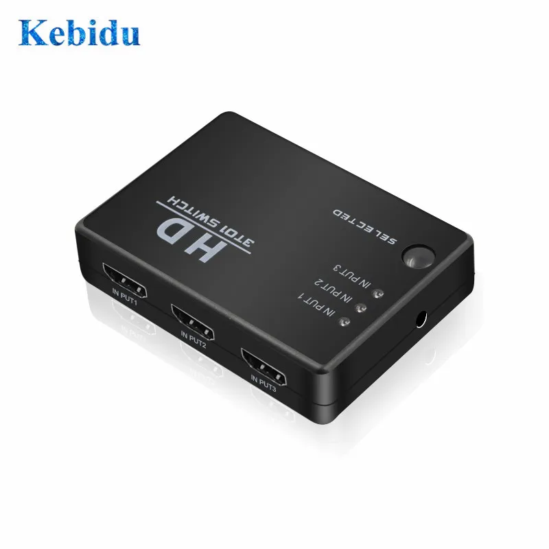 KEBIDU 3 порта видео HDMI совместимый коммутатор разветвитель для PS4 Для Xbox One HDTV DVD + ИК