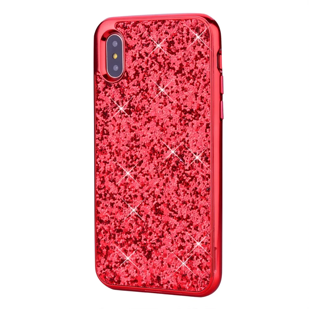 Блестящий чехол с блестящим порошком Кейт для iPhone 12 11 Pro Max Xs XR X 8 7 6s 6 Plus мигать