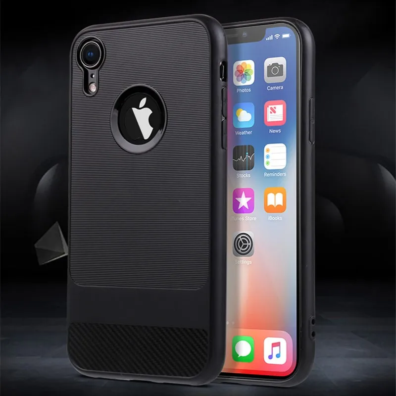 Матовый чехол из углеродного волокна для телефона iPhone XR XS MAX X 7 8 Plus мягкий