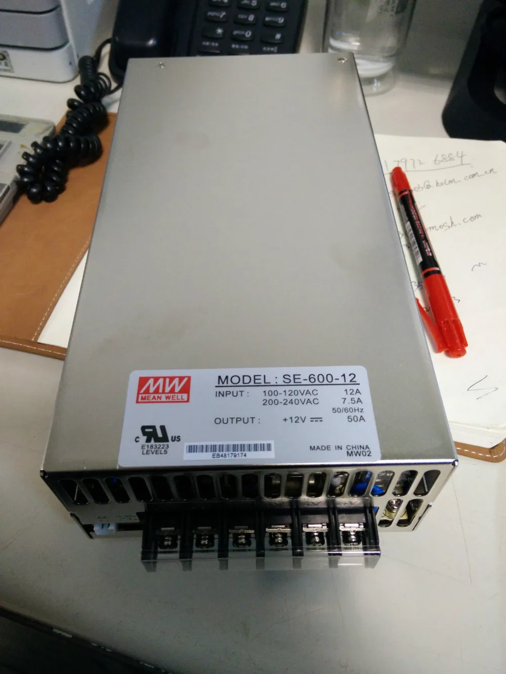 SE 600 12 В/600 Вт meanwell Переключатель режим светодиодный источник питания AC100 240V вход