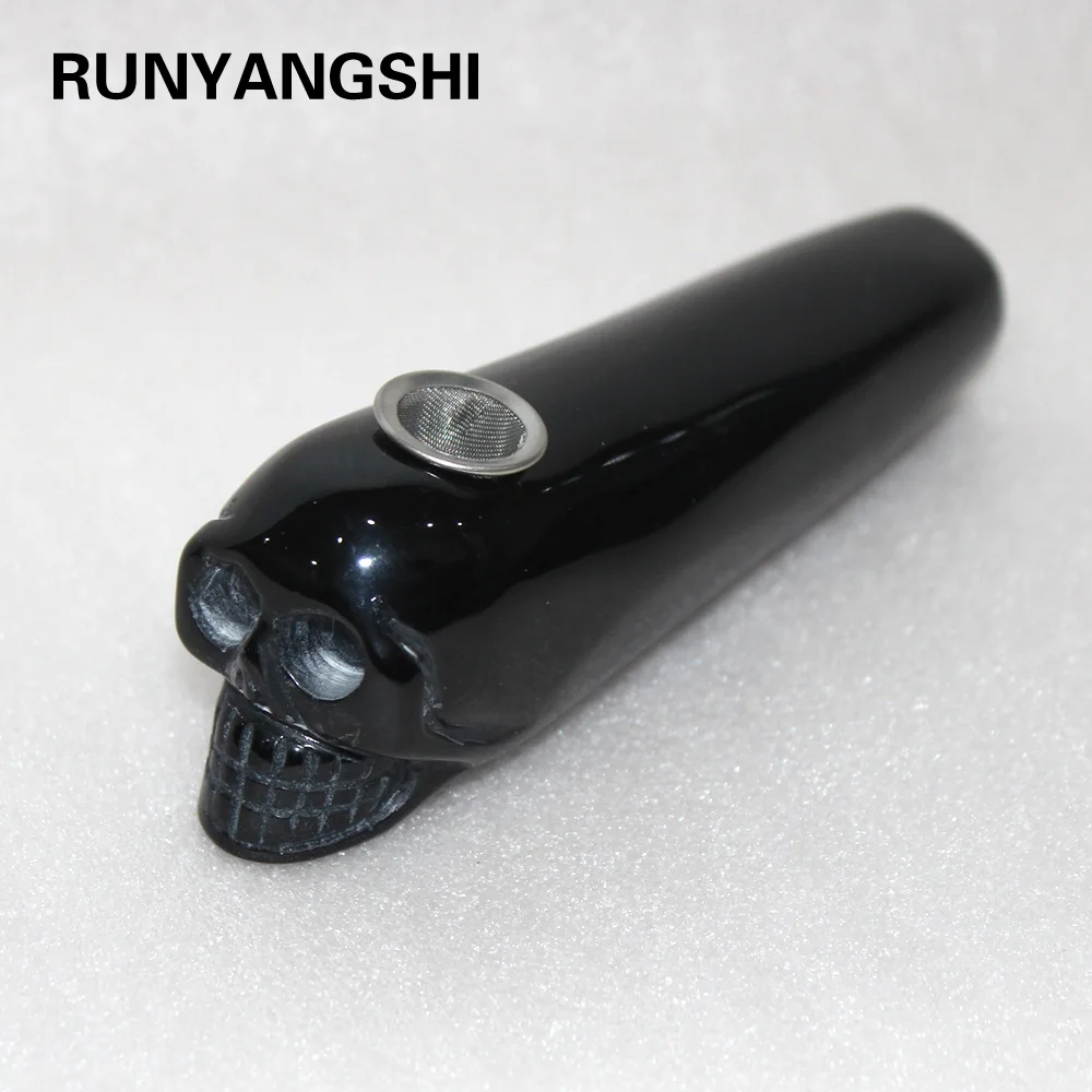 100% натуральный кристалл каменная труба скульптура черепа Смоки хрусталь ручная