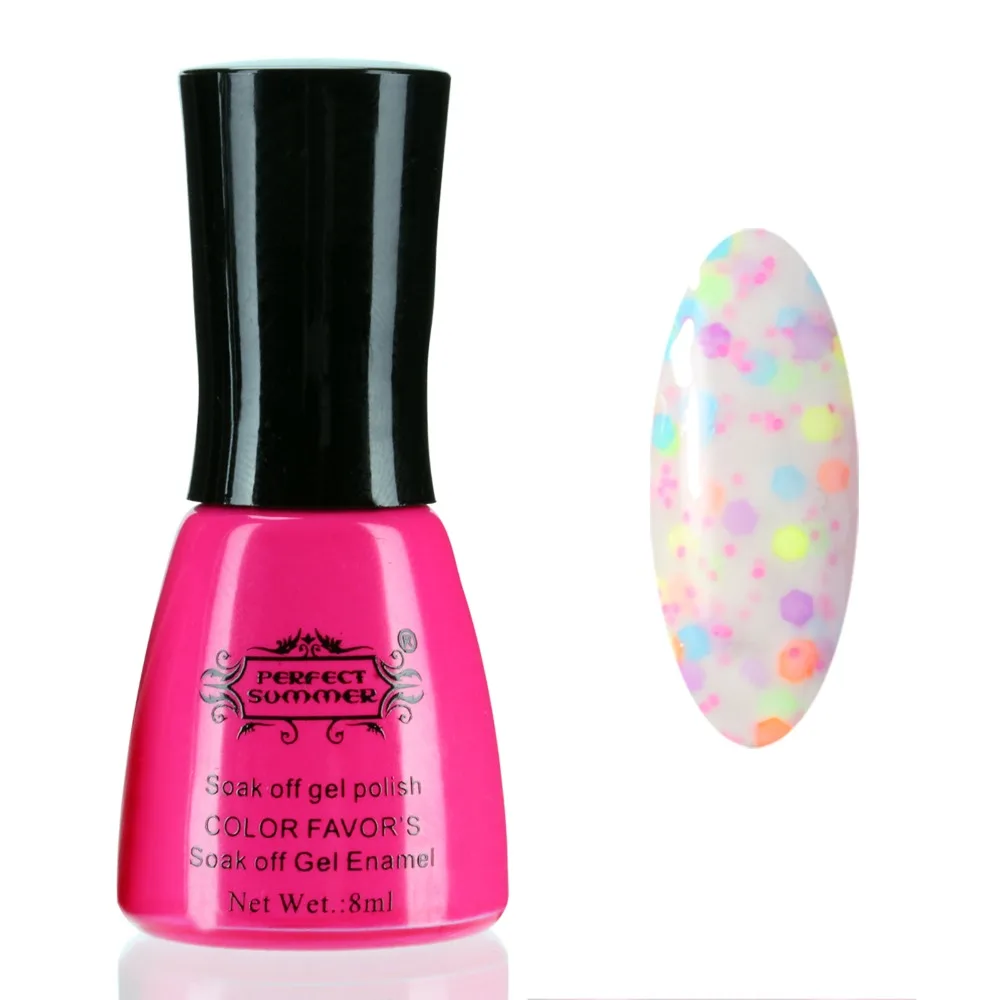 Идеальный летний 1 шт. Гель лак 8 мл сыр ногтей гель Soak off Long Lasting Nail УФ 24 Цвета для