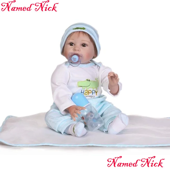 

NPK silicone reborn dolls 22"55cm soft body boy doll toys fake newborn baby real doll collection bebe gift bonecas