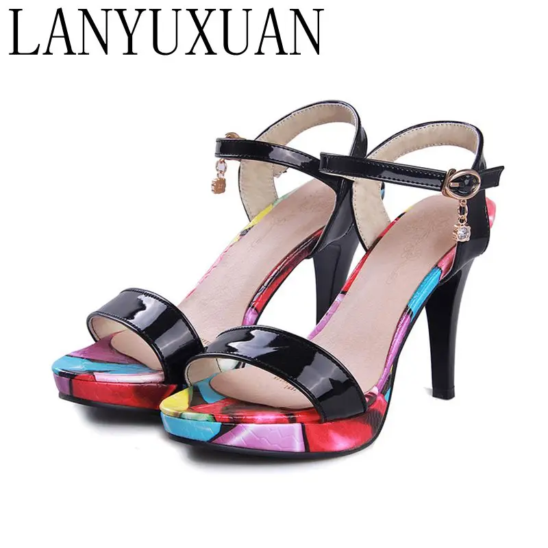 Женские босоножки на платформе LANYUXUAN модная классическая обувь высокий каблук