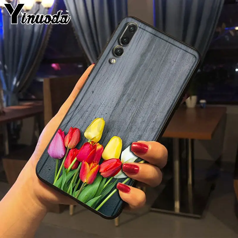 Yinuoda тюльпан красивые цветы клиент высокое качество чехол для телефона huawei p20 pro