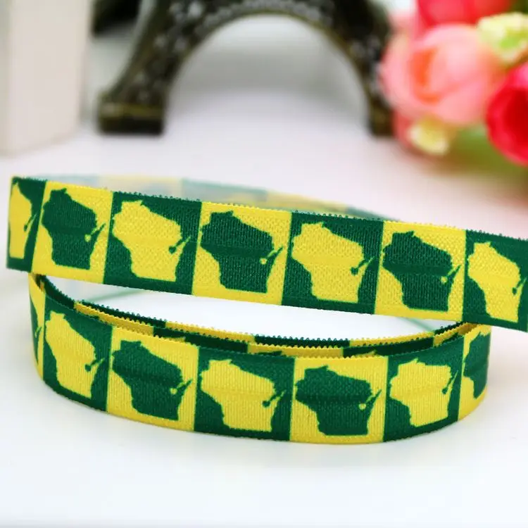 

5/8 ''Бесплатная доставка, складная Эластичная головная повязка с печатным рисунком, оформление своими руками, оптовая продажа OEM P5956