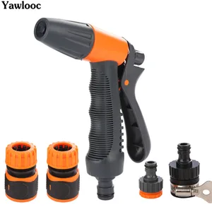 Садовые насадки для шланга, 2 узора, 4 соединения, для водяного пистолета, распылитель для мойки автомобиля, очистка поливка газона и опрыскивание сада