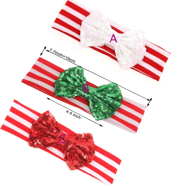 

30 pcs /lot ' , big sequin messy headband bowknot , headband sequin bow for christmas holiday hair accessories