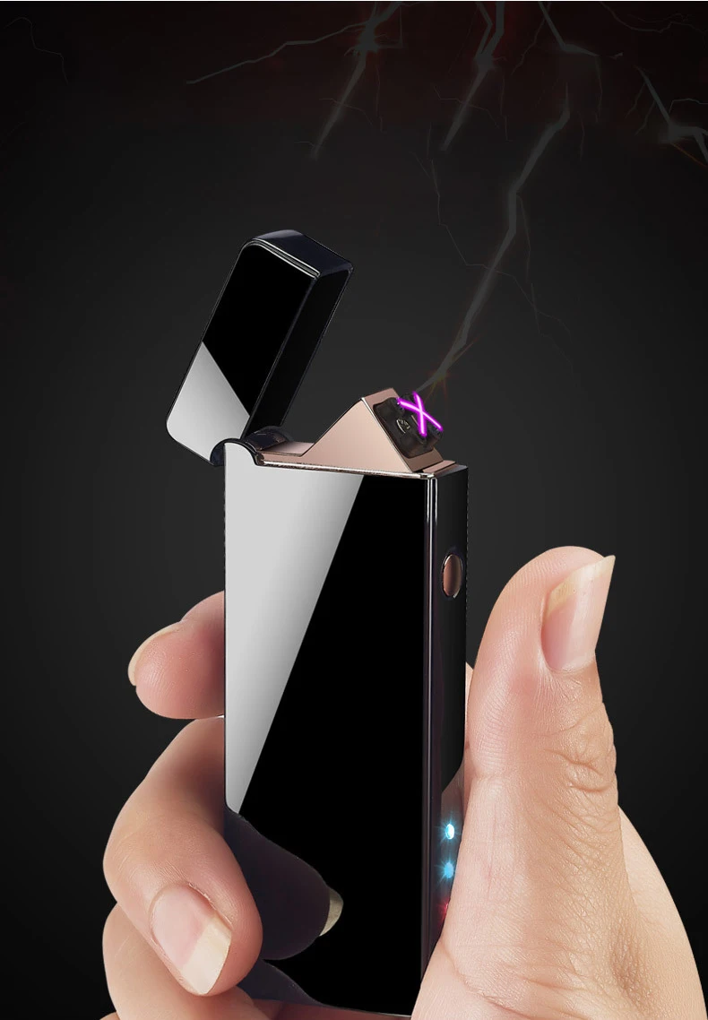 Плазменная Зажигалка USB для курения электронная перезаряжаемая WilndProof с лазерным