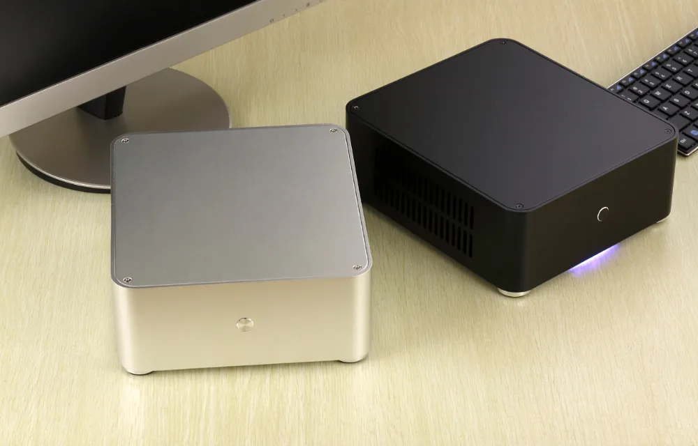 2016 Realan Алюминия Mini ITX Корпус без Блока Питания компьютер Случае Настольных ПК |