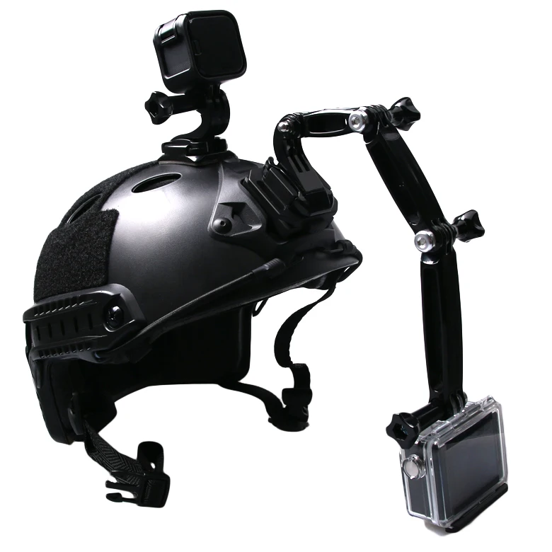 Селфи-палка для селфи удлинительная 3-сторонняя рукоятка шлема аксессуары с