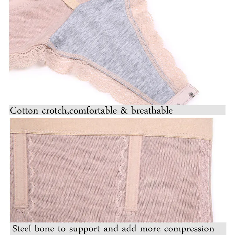 Высокая талия открытый промежность моделирующее белье для женщин плюс размер