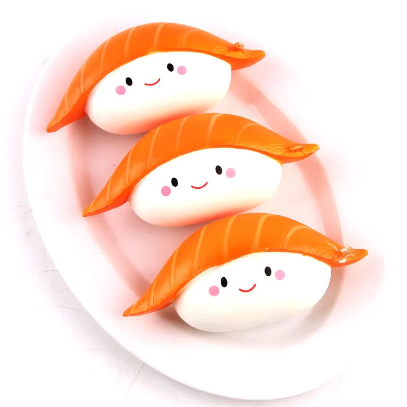 12 см Моделирование Kawaii мягкие мягкими лосось суши кулон Ароматические Squeeze декомпрессии забавные замедлить рост Gag игрушки для детей