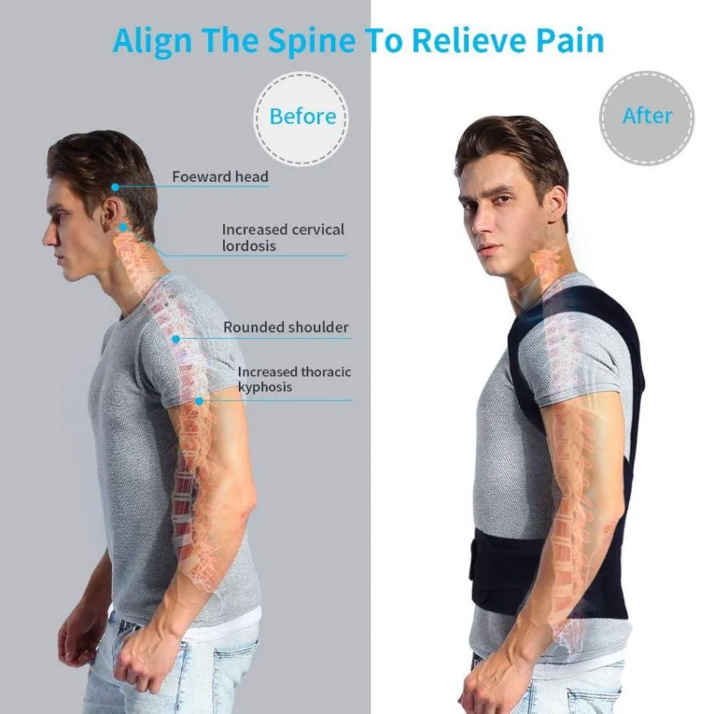 Back Belt Posture Corrector Brace Support to Improve Chest Clavicle Lumbar Slouching Corset for the Lower | Красота и здоровье