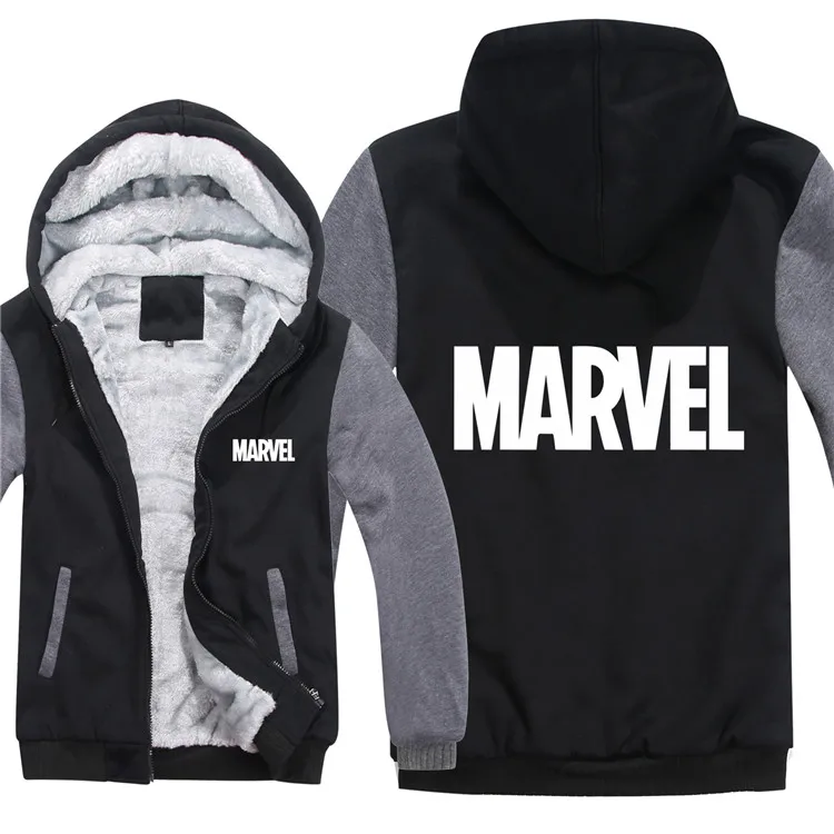 As picture Мода Капитан Америка кофты с капюшоном "Marvel" куртка зимняя мужская Повседневная толстый флисовый пуловер Мужское пальто толстовки с Marvel - Цвет: As picture