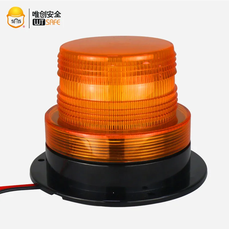 

10-110V Forklift Warning Light 6W IP65 Waterproof Amber Strobe Beacon Light with 4 Flicker Modes Long Life Over 30000 Hours