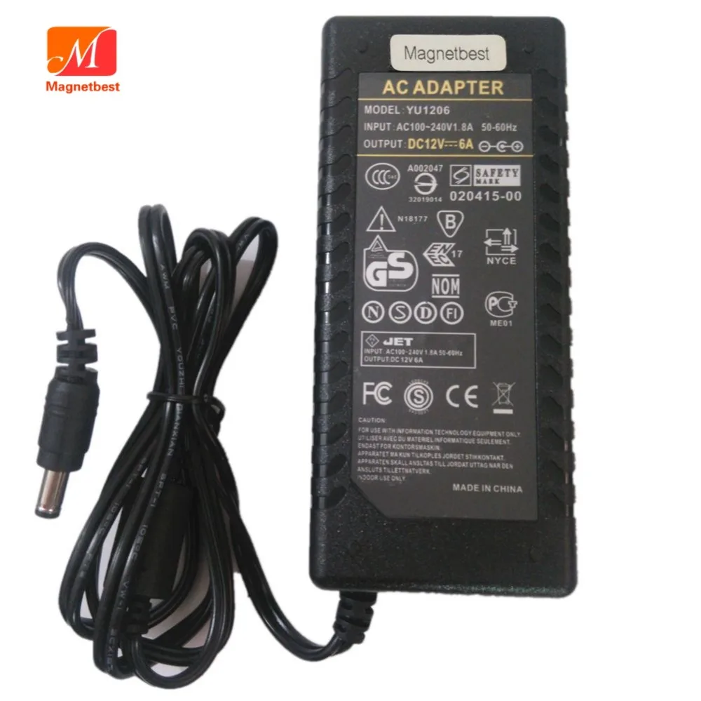 12V 6A AC DC адаптер зарядное устройство 5 5*2 1 или мм 12V6A 72 Вт ЖК-монитор светодиодные