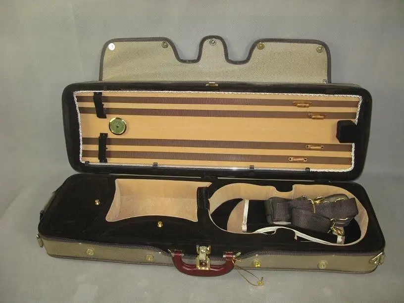 1 шт. значительный Деревянный чехол для скрипки оливкового цвета 4/4 с 4