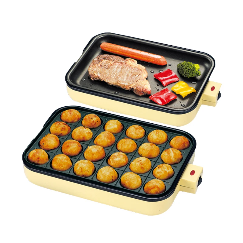 dmwd multifunctional 2 moulds electric griddle 24 holes octopus balls maker barbecue pan takoyaki machine 220v free global shipping