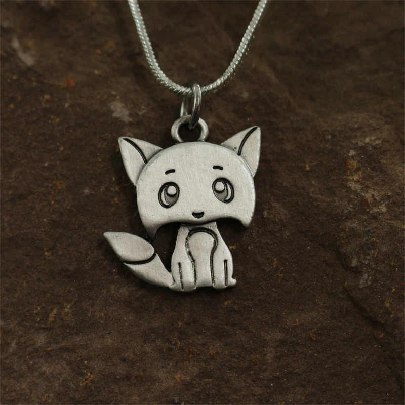 lanseis 20pcs wholesale tiny Cute Cartoon fox pendants for women necklace Animal jewelry Simple necklaces Female gift friend | Украшения и