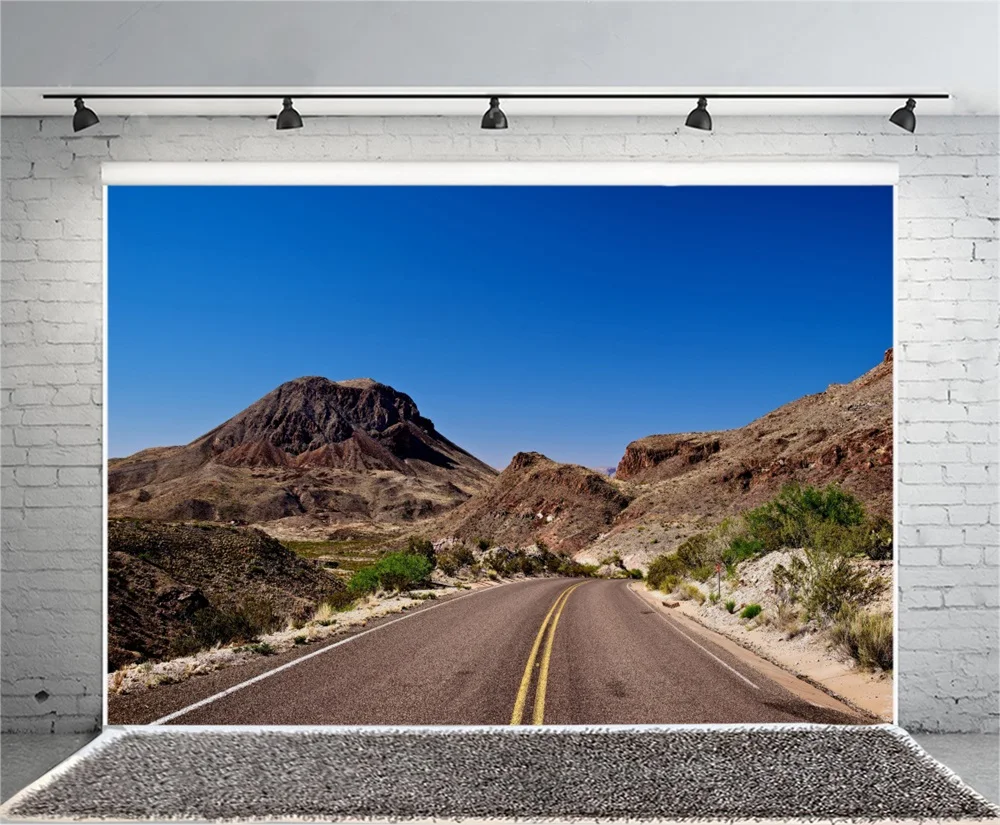 Laeacco Mound Road Corner Sky Scenic Photographic Backgrounds Customized Photography Backdrops For Photo Studio | Электроника