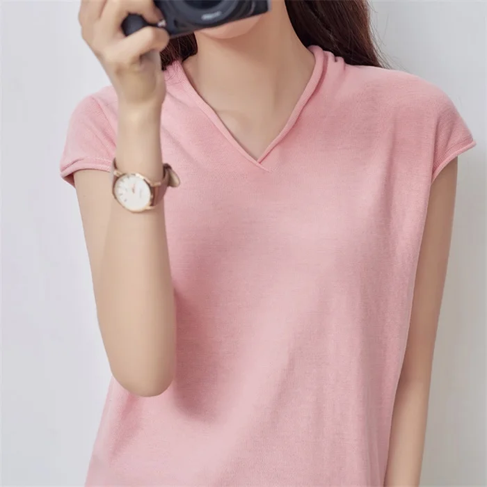 Pink Gejas Ainyu размера плюс S-XXXL Харадзюку летняя футболка женская с коротким рукавом модная футболка женская футболка Топы повседневные женские футболки - Цвет: Pink